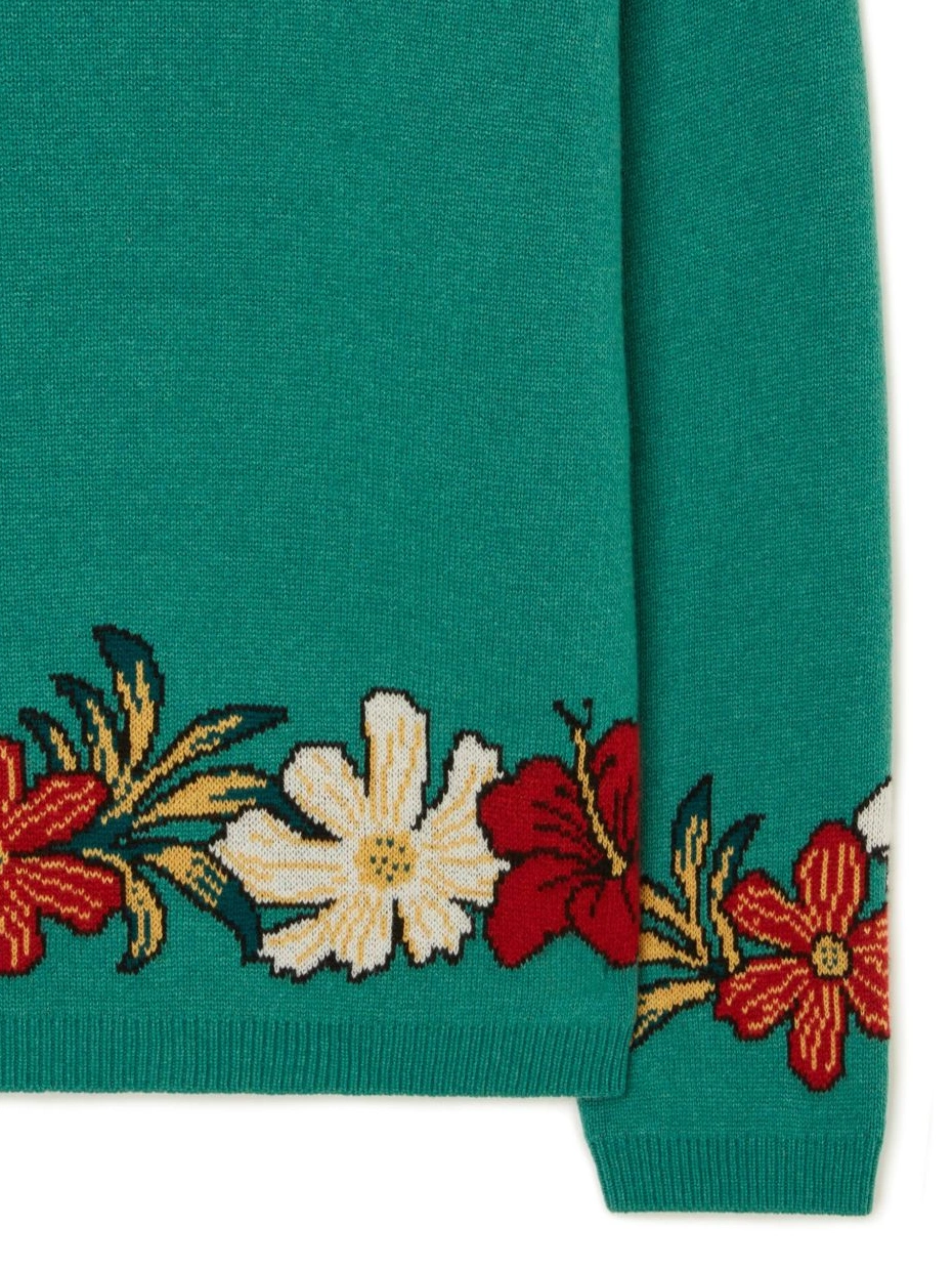 Cheap Women cashmere intarsia-knit Alanui floral jumper 0420